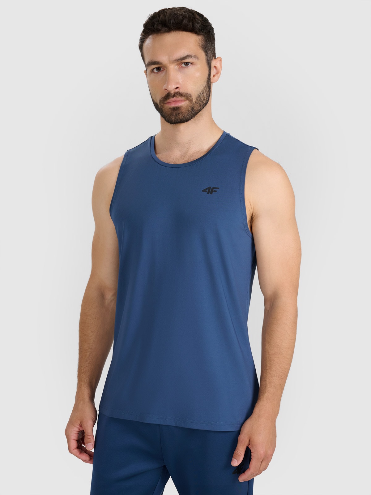 Tank top de antrenament cu uscare rapidă pentru bărbați - bleumarin