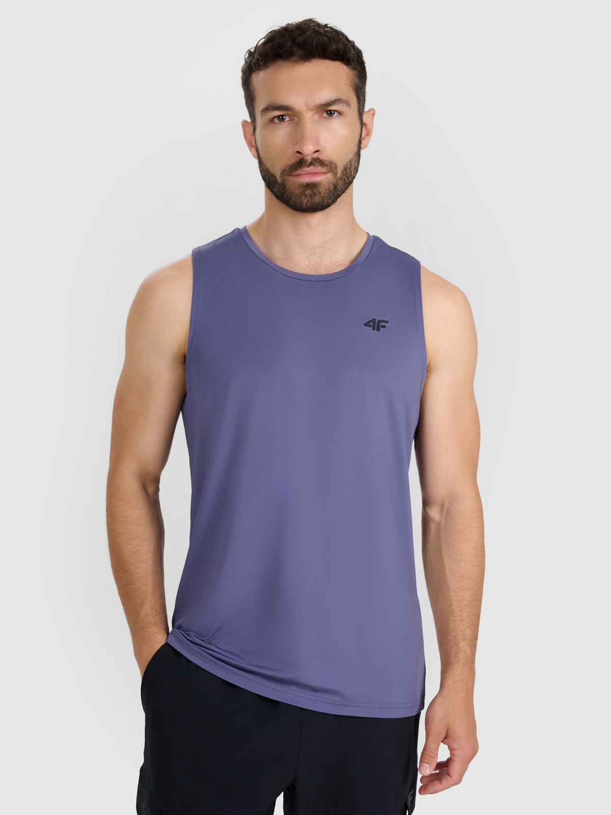 Tank top de antrenament cu uscare rapidă pentru bărbați - albastru