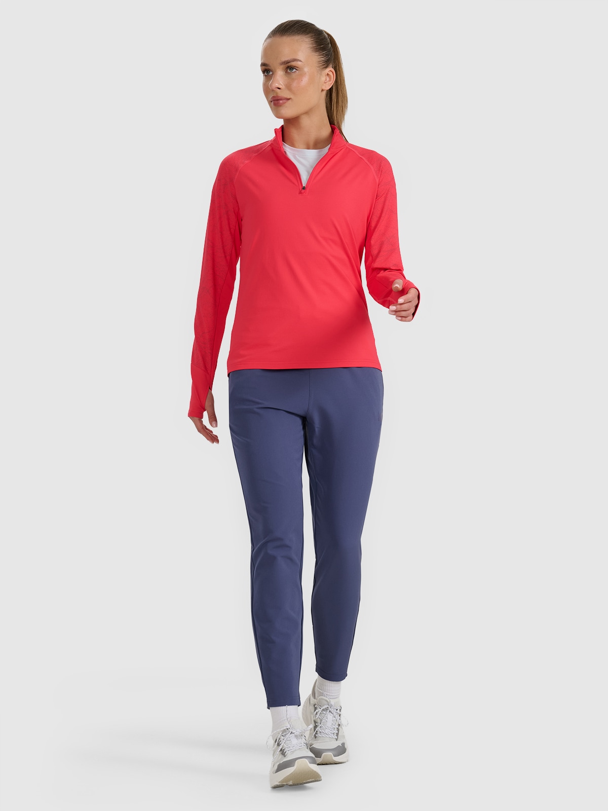 4F Pantaloni de alergare pe teren cu uscare rapidă pentru femei - bleumarin