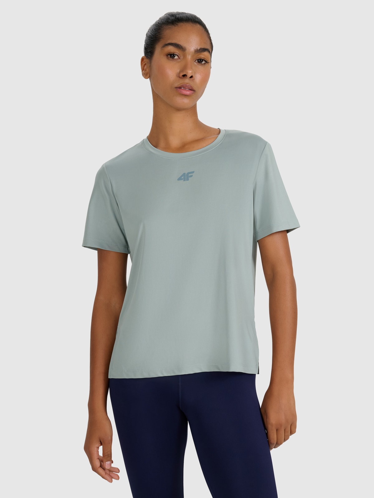 Tricou de antrenament regular cu uscare rapidă pentru femei - verde