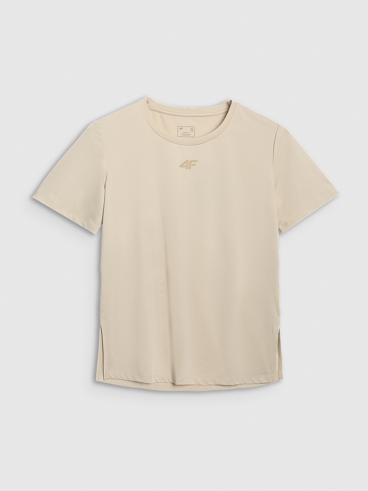 Tricou de antrenament slim cu uscare rapidă pentru femei - bej