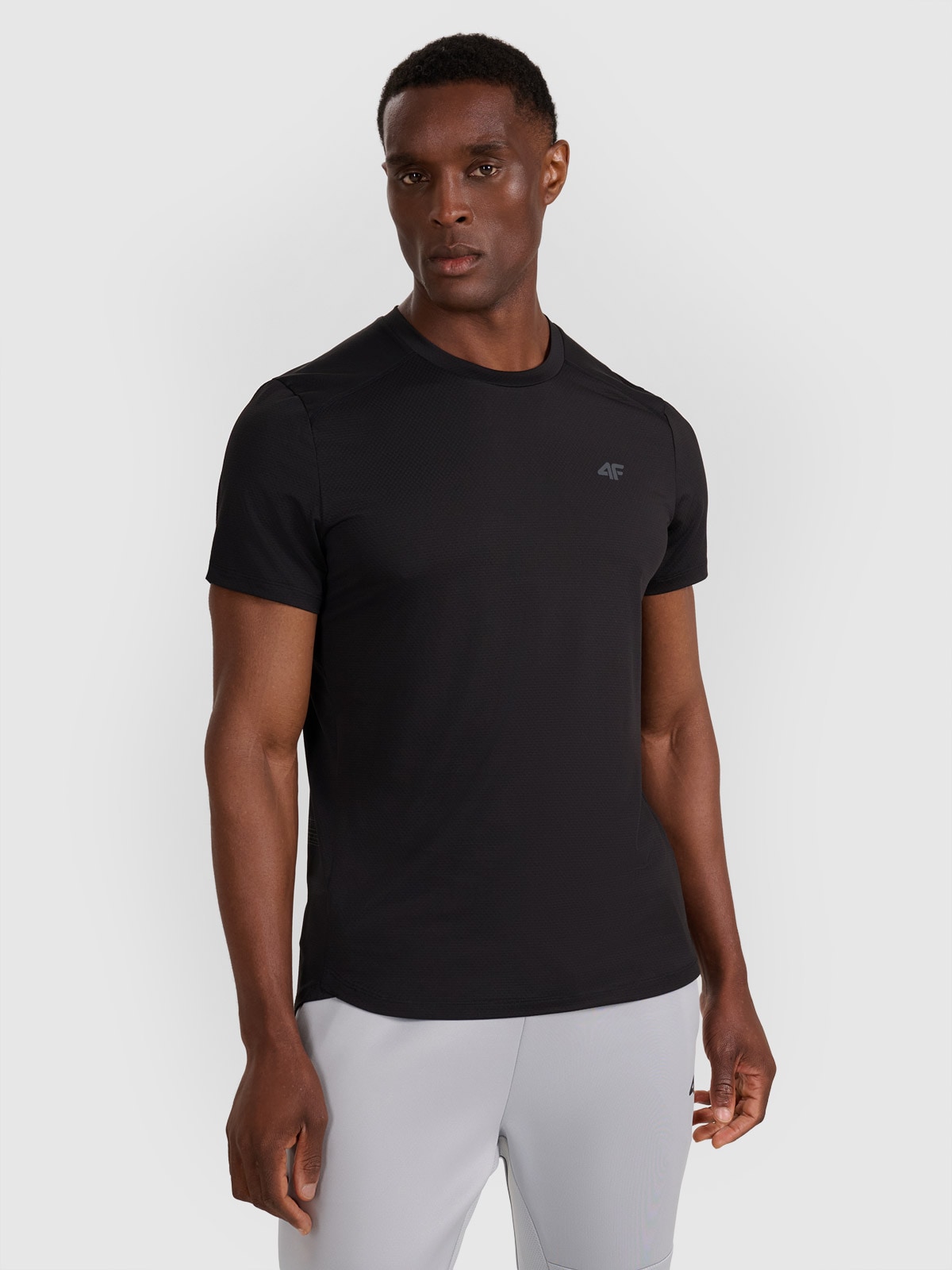 4F Tricou de antrenament cu uscare rapidă pentru bărbați - negru