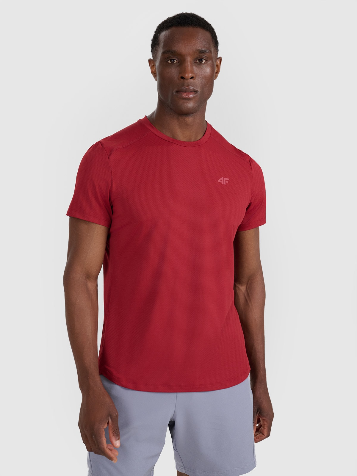 4F Tricou de antrenament cu uscare rapidă pentru bărbați - roșu