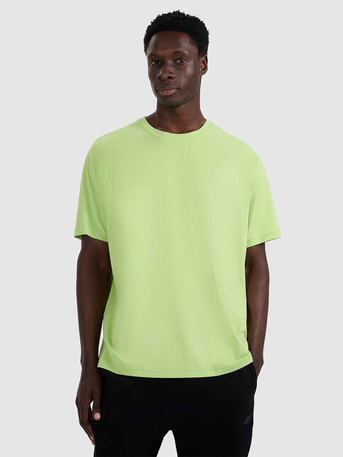 4F Tricou oversize unicolor pentru bărbați - verde