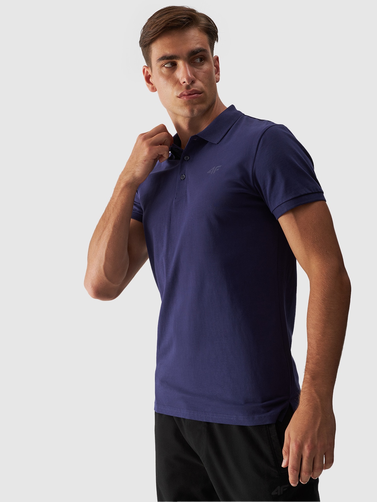 Tricou polo regular pentru bărbați - bleumarin