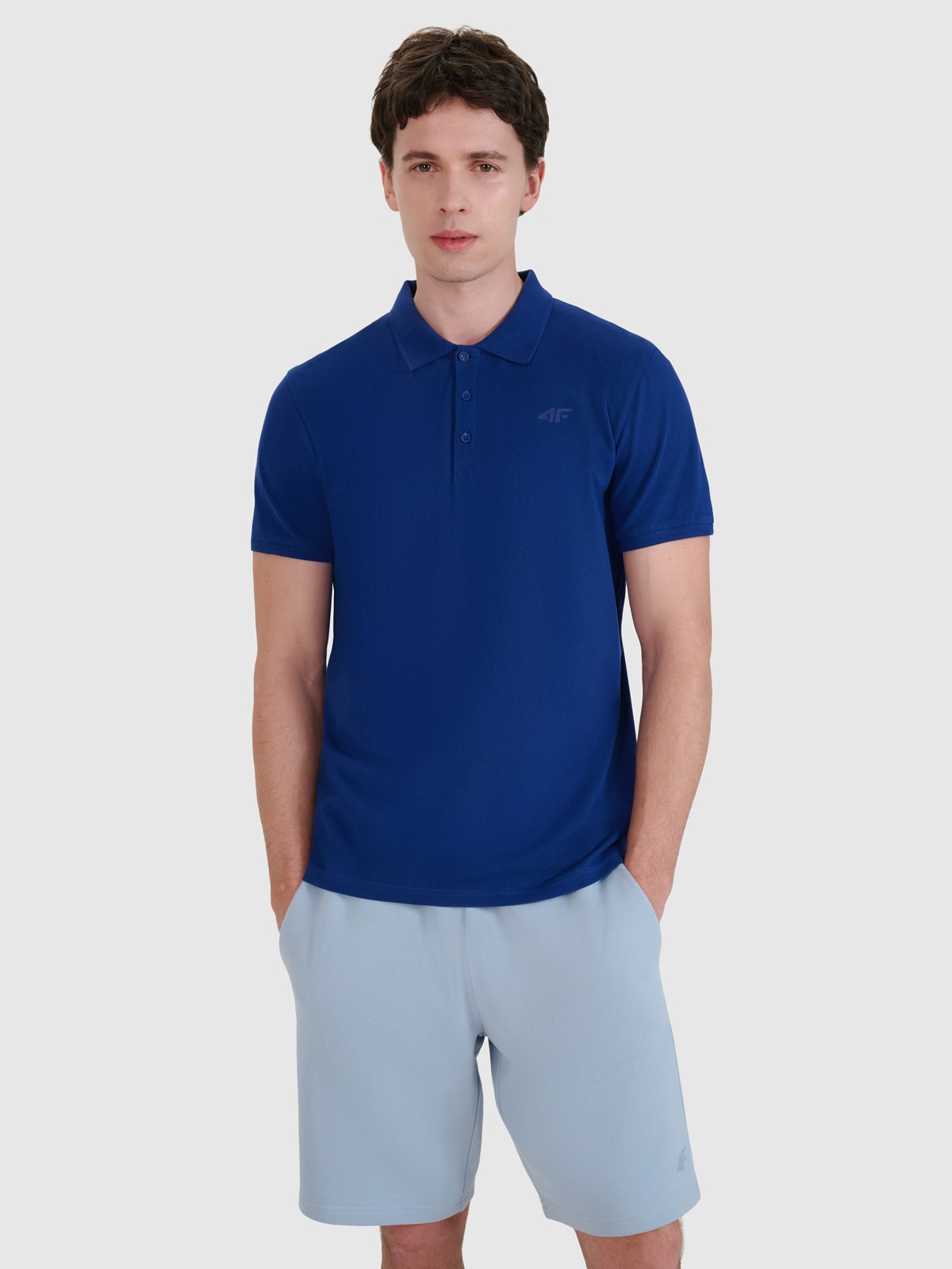 Tricou polo regular pentru bărbați - bleumarin