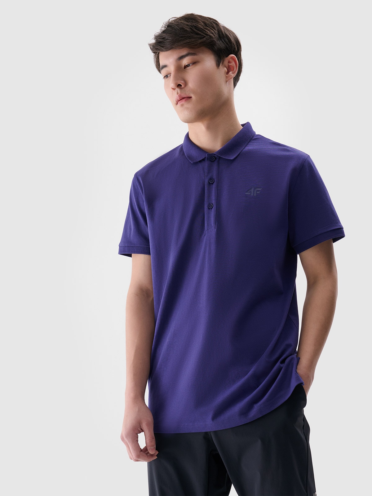 Tricou polo regular pentru bărbați - bleumarin