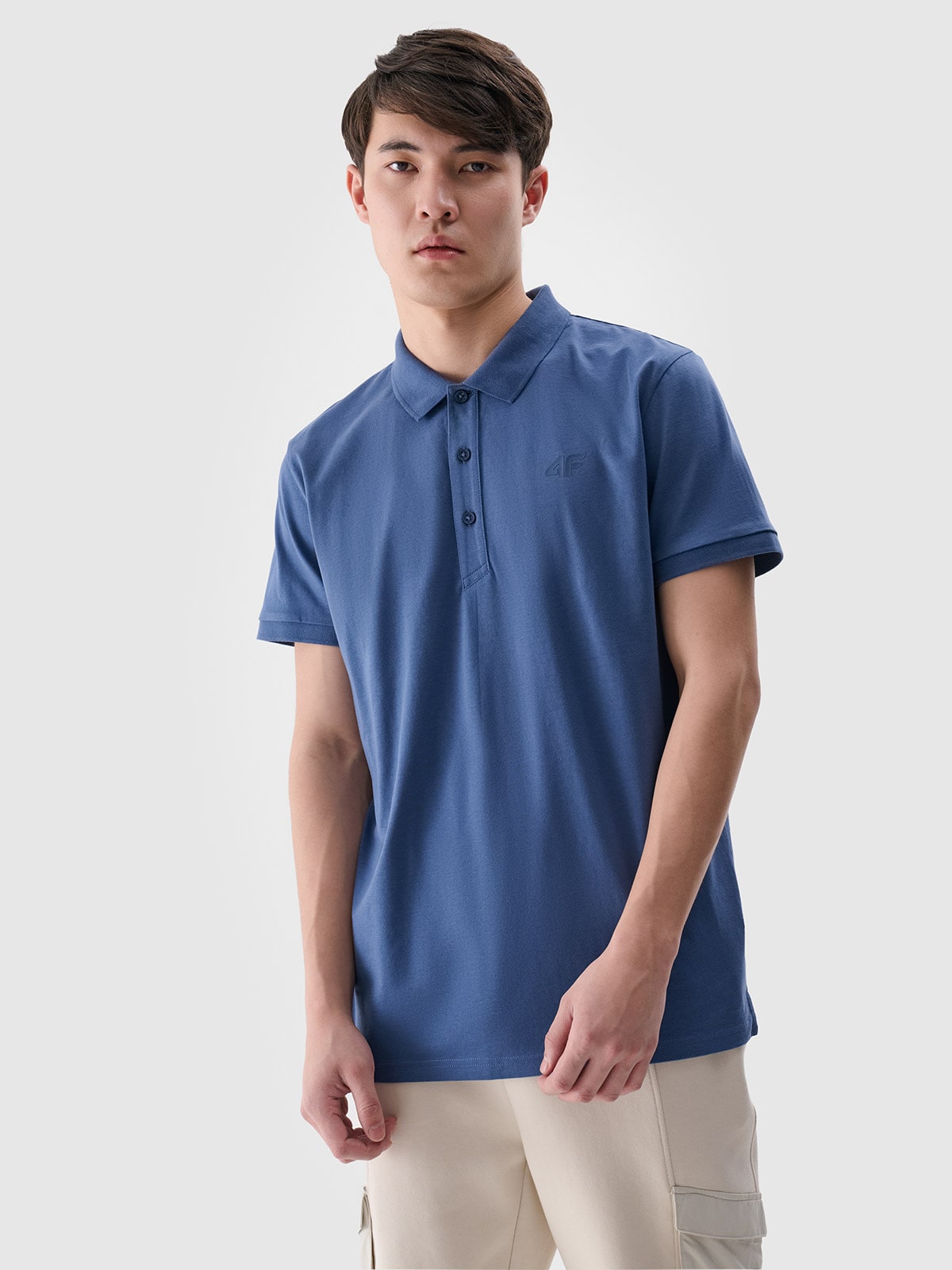 Tricou polo regular pentru bărbați - bleumarin