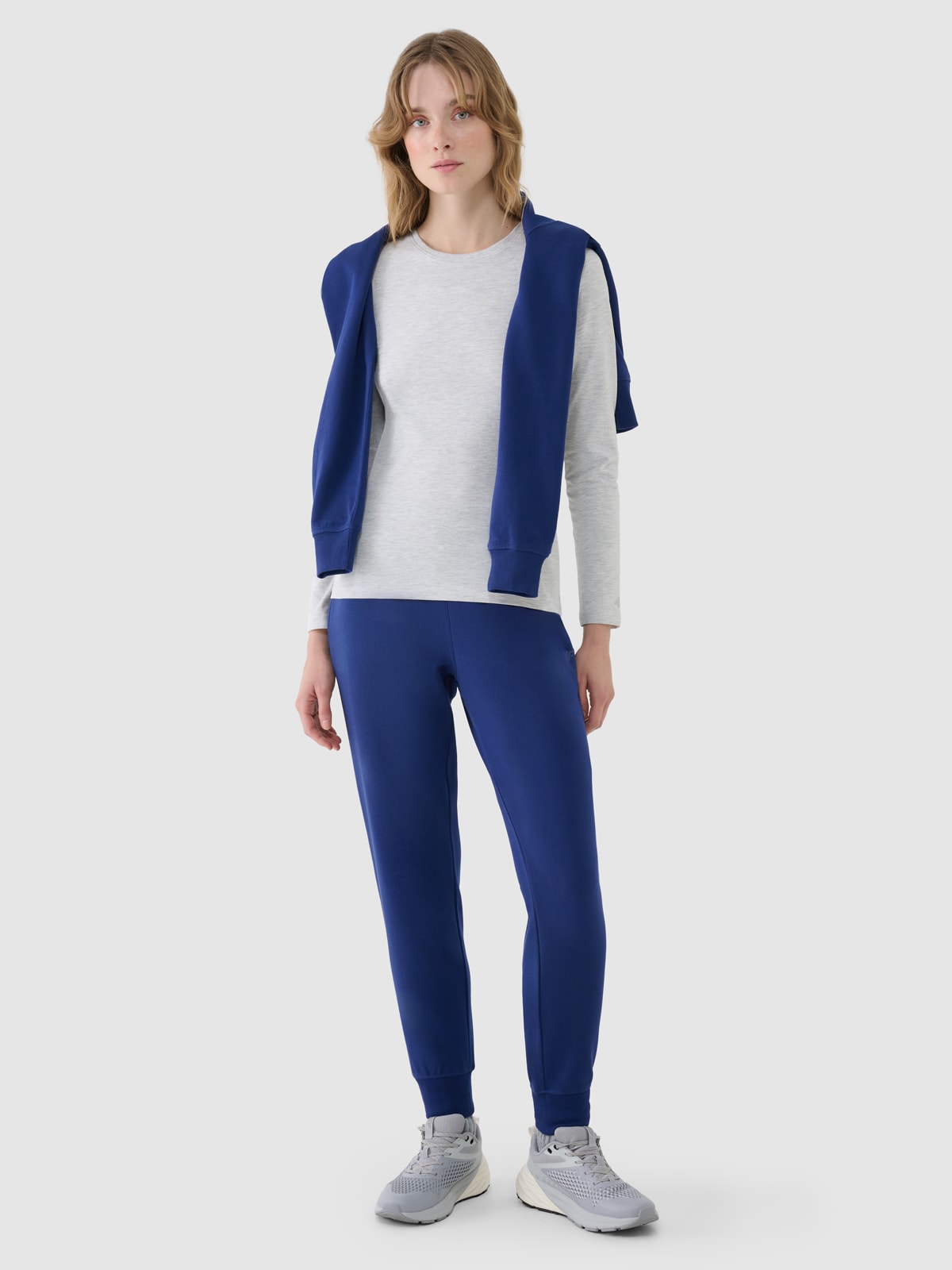 Pantaloni jogger de trening pentru femei - bleumarin