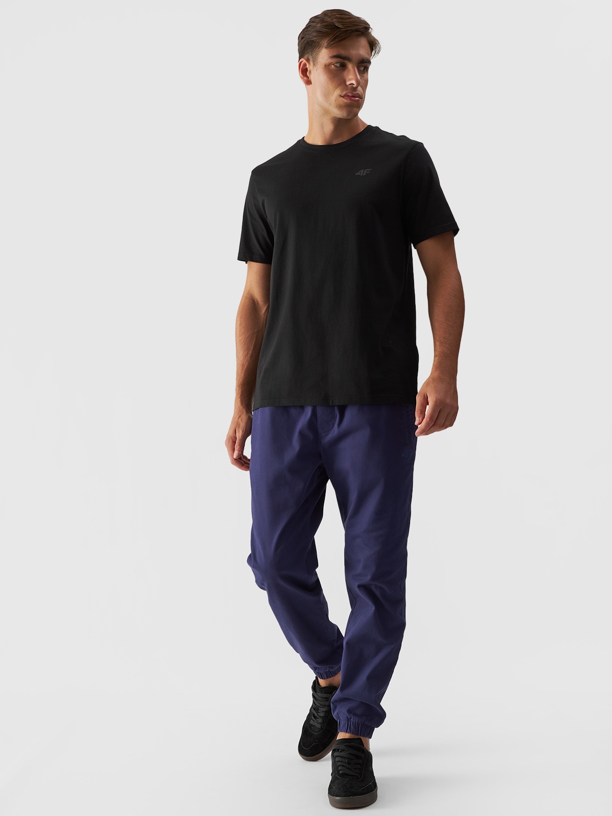 Pantaloni casual jogger pentru bărbați - bleumarin