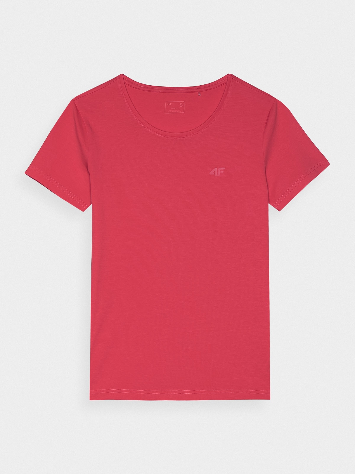 Dámské hladké tričko slim - červené