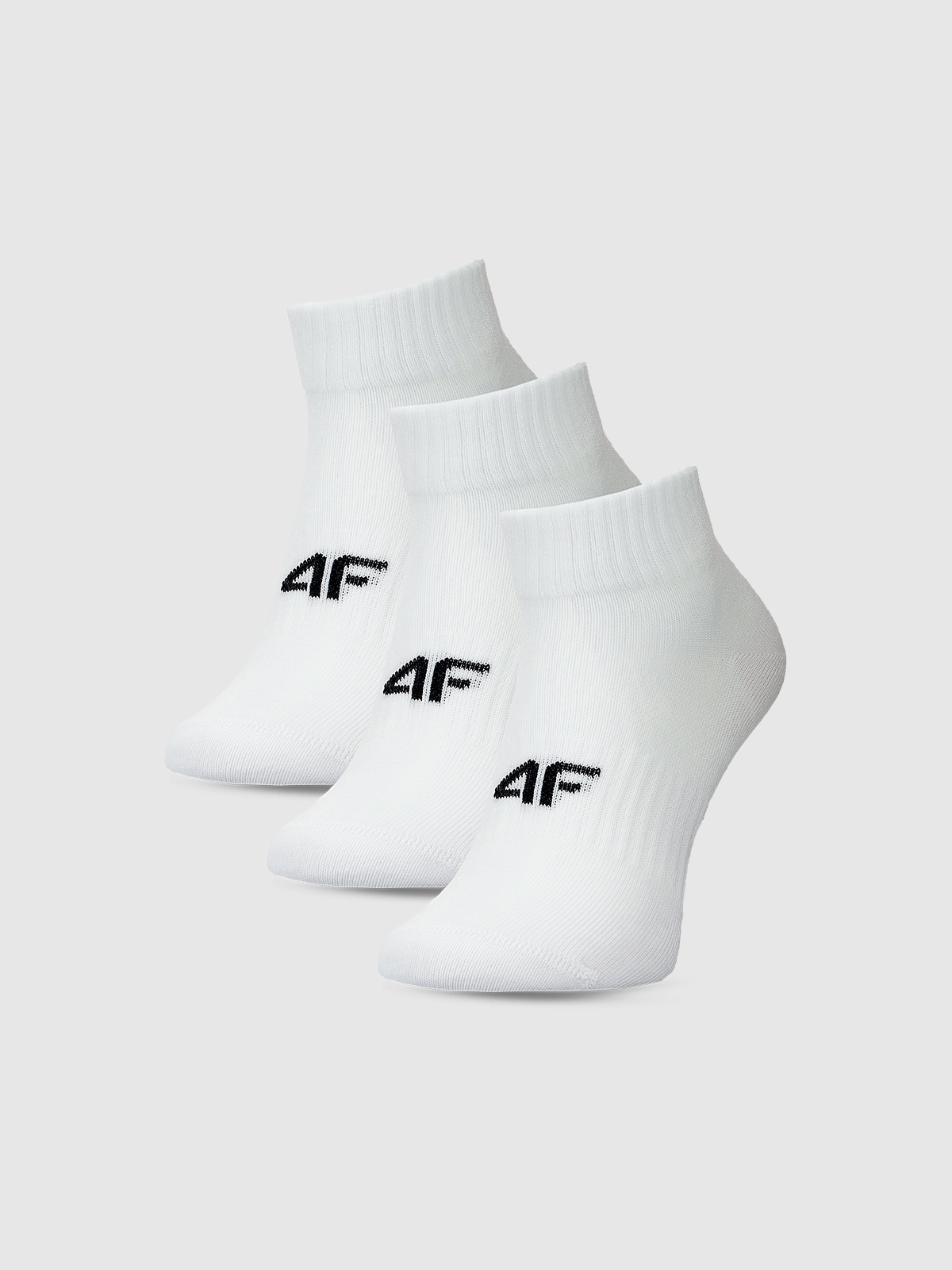 Șosete casual peste gleznă (3-pack) pentru femei - albe