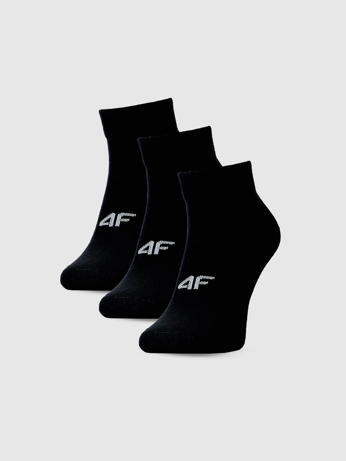 Șosete casual peste gleznă (3-pack) pentru femei - negre
