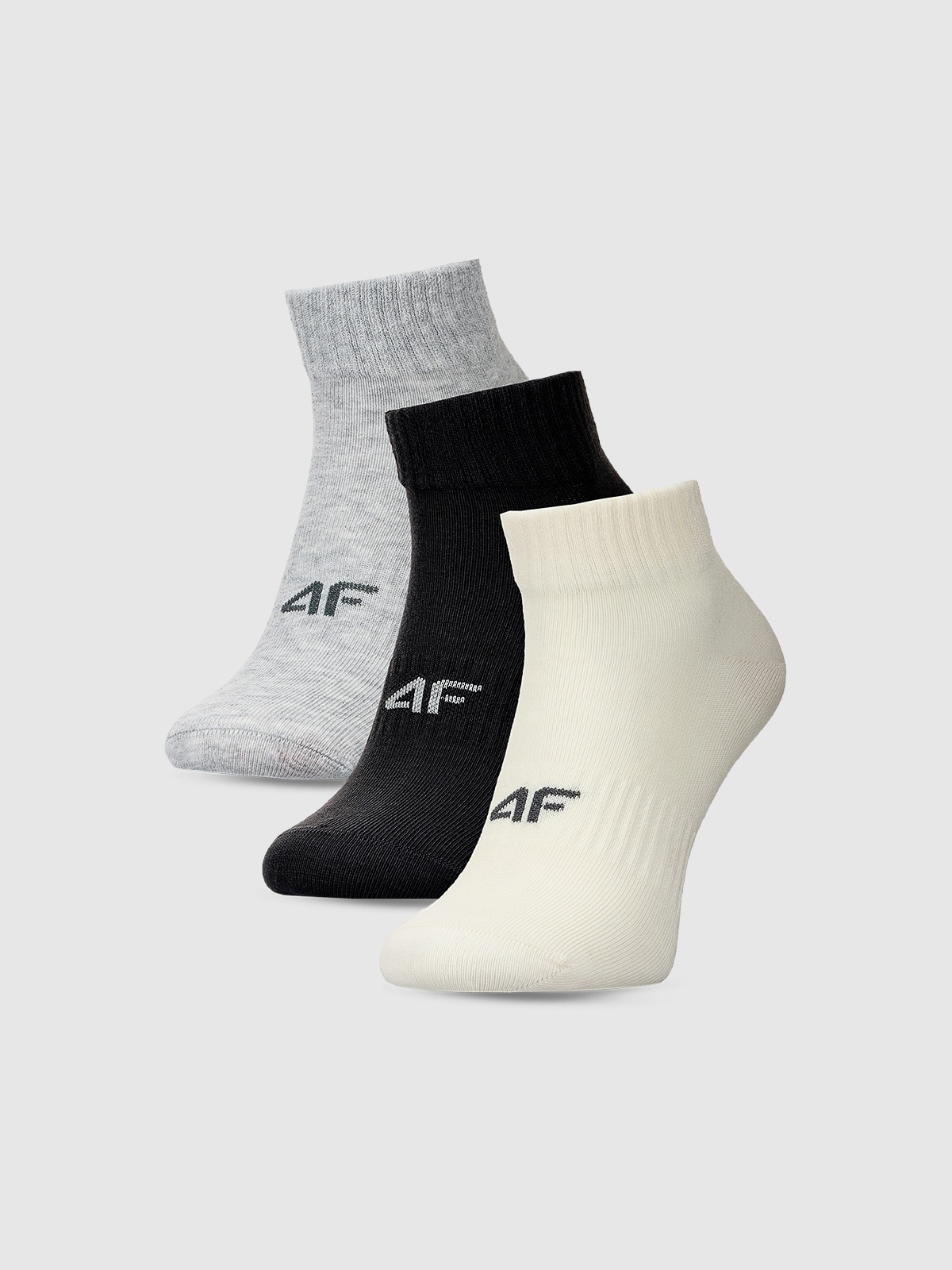 Șosete casual peste gleznă (3-pack) pentru femei - multicolor