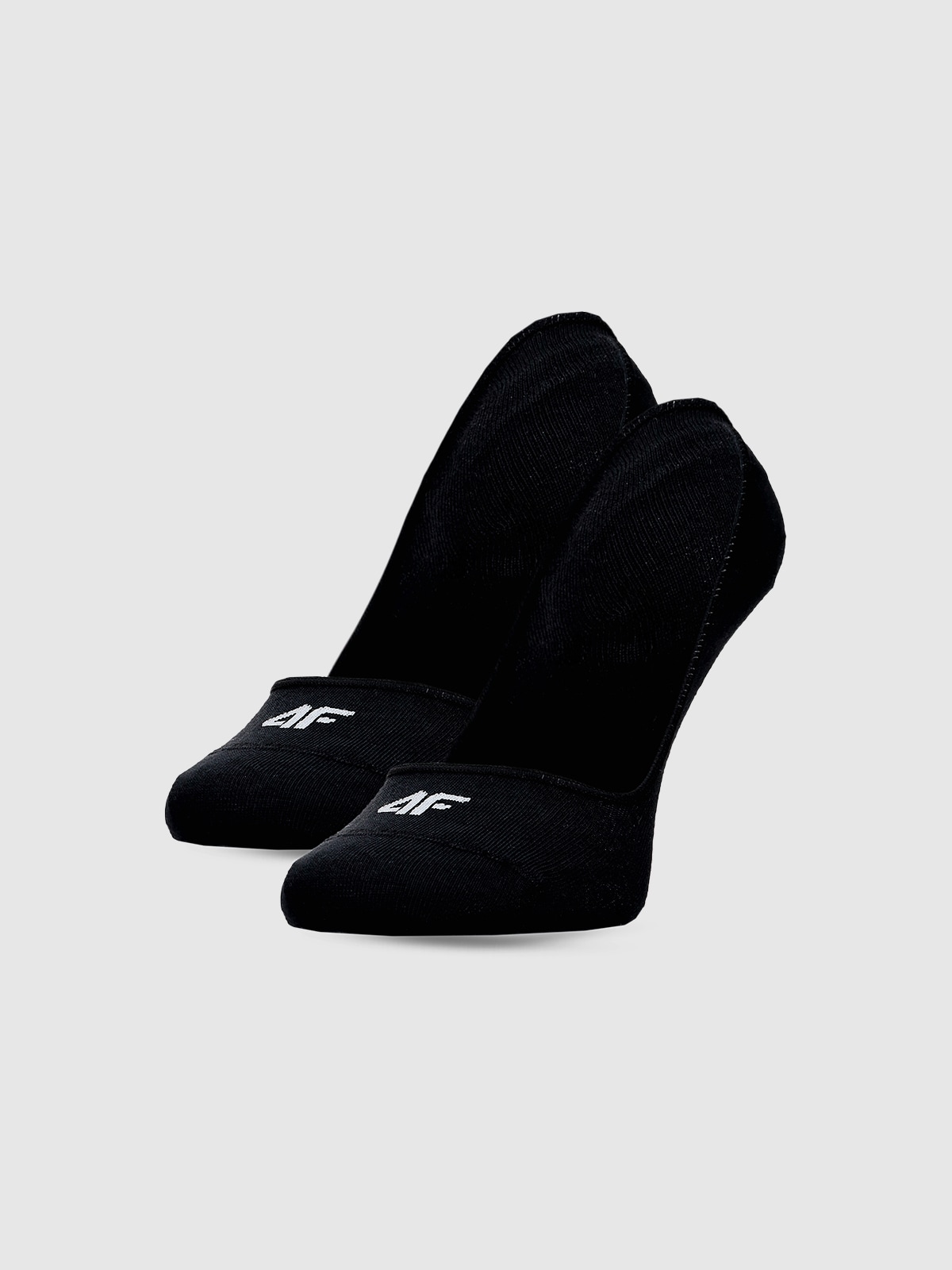 4F Șosete casual invizibile (2-pack) pentru femei - negre