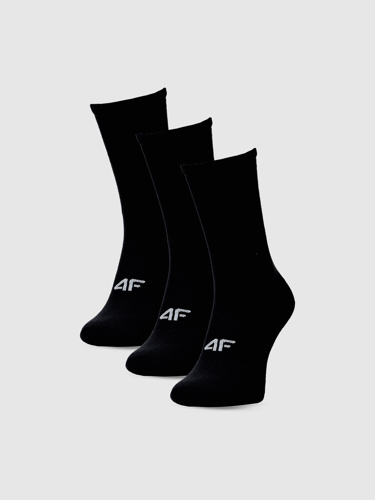Șosete casual peste gleznă (3-pack) pentru femei - negre