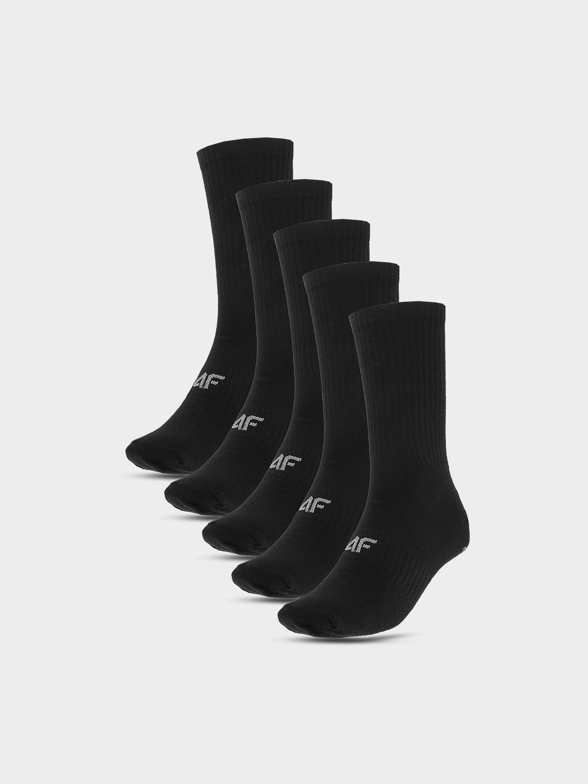 Șosete casual peste gleznă (5-pack) pentru bărbați - negre