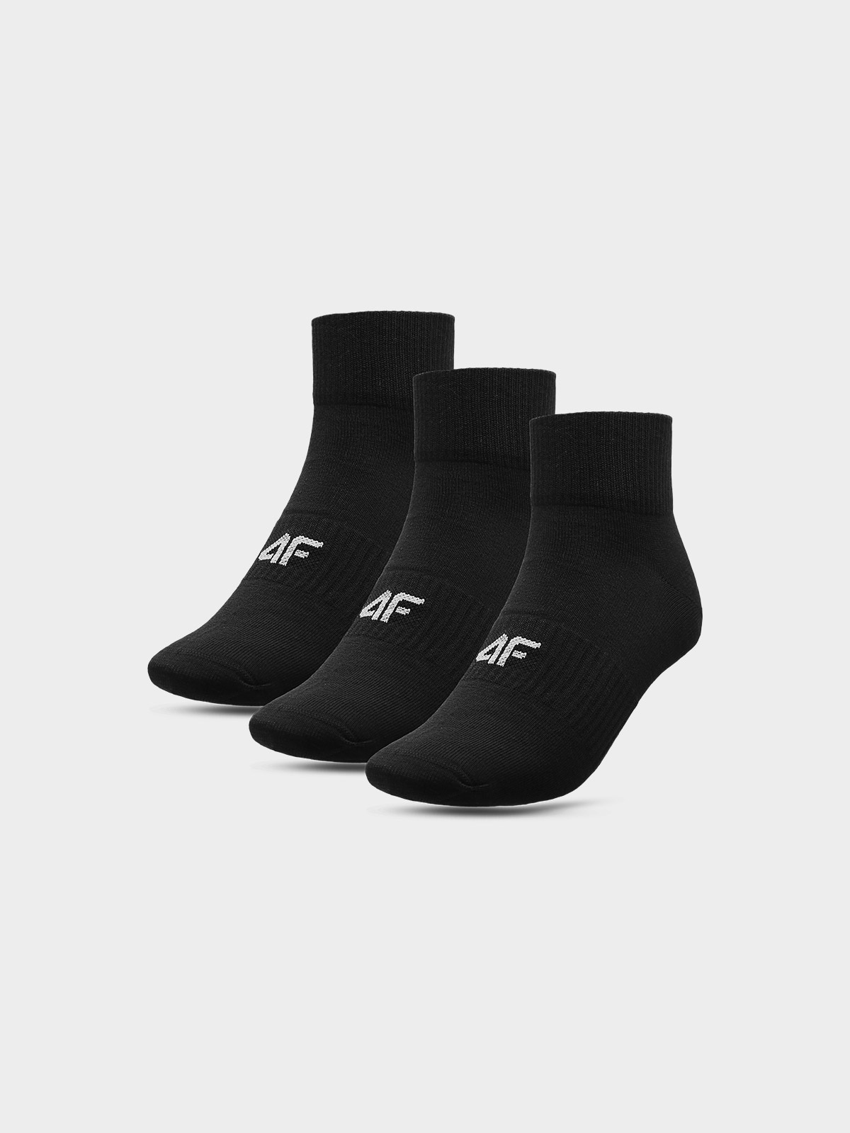 Șosete casual peste gleznă (3-pack) pentru bărbați - negre