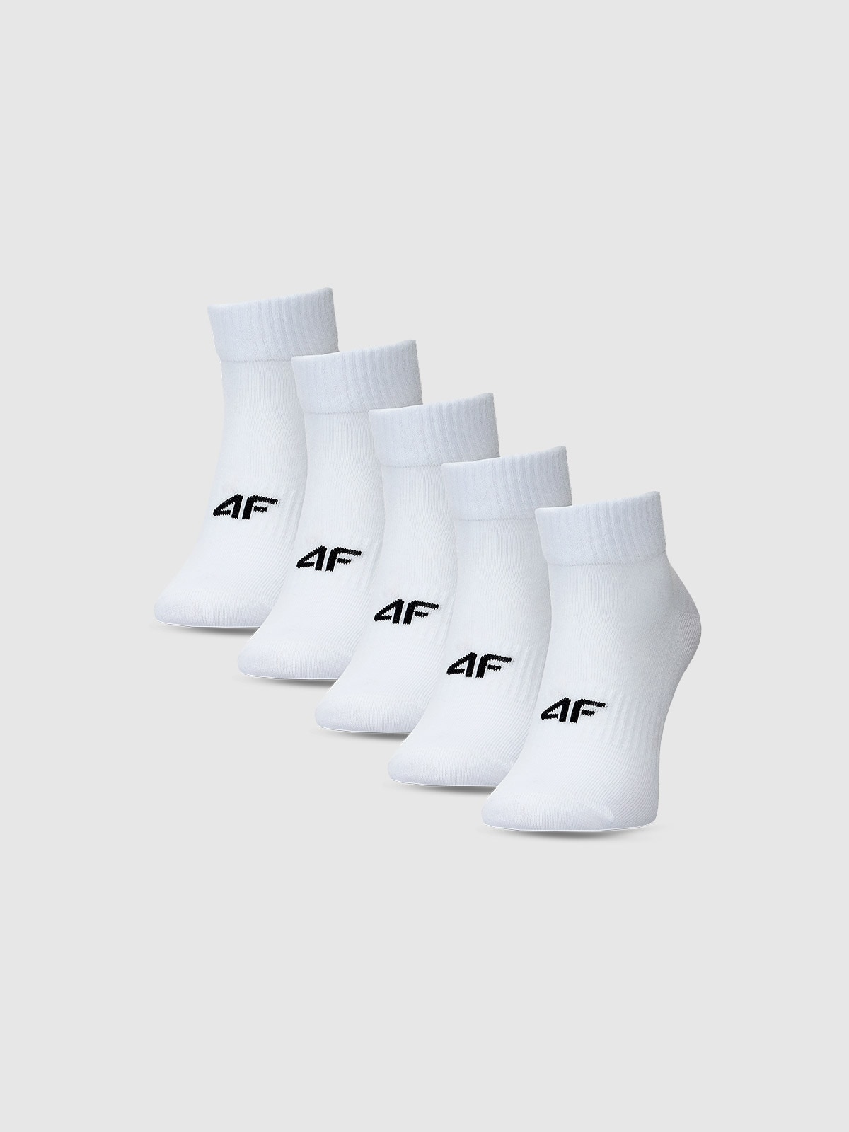 Șosete casual peste gleznă (5-pack) pentru bărbați - albe