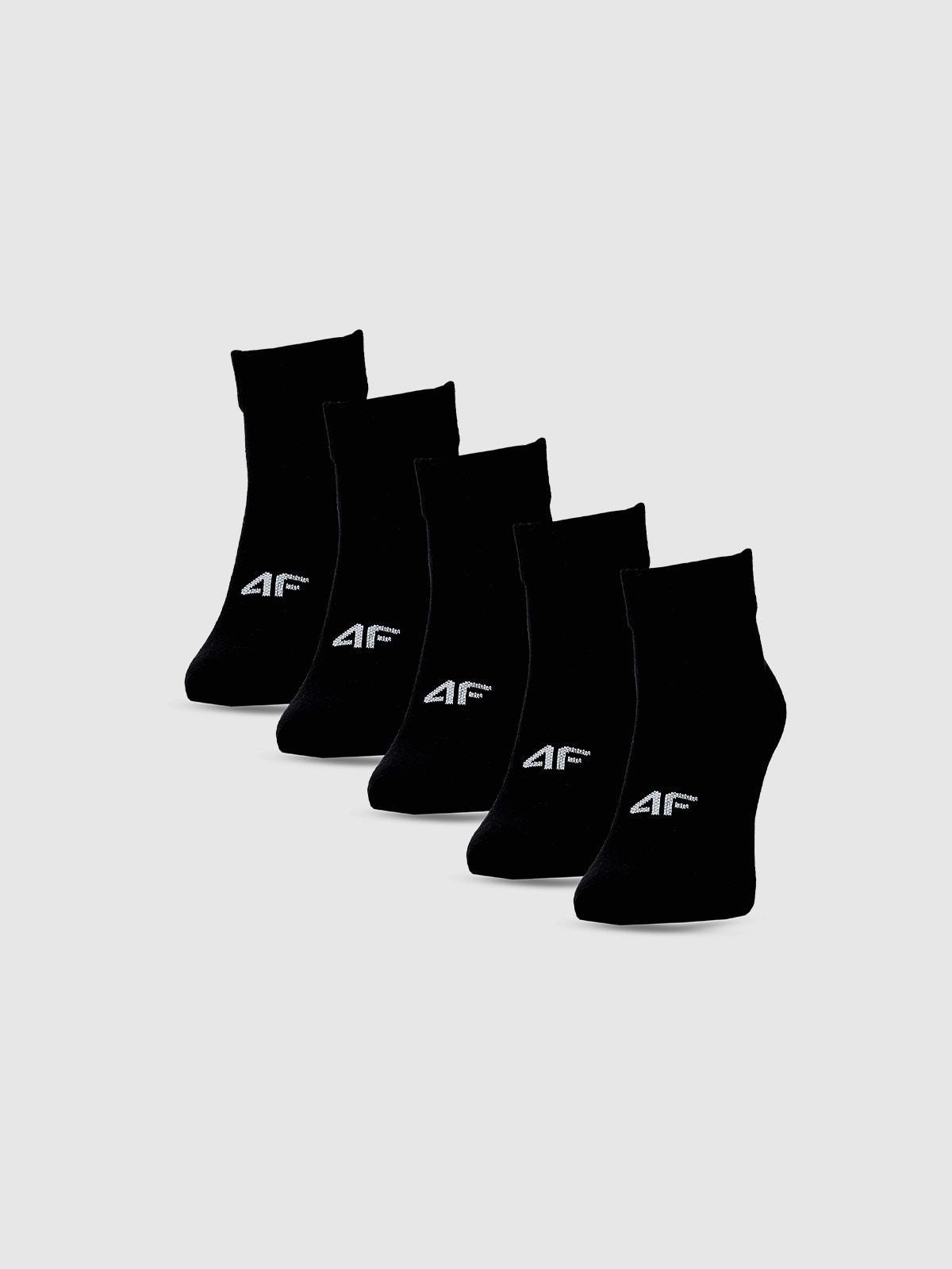 Șosete casual peste gleznă (5-pack) pentru bărbați - negre