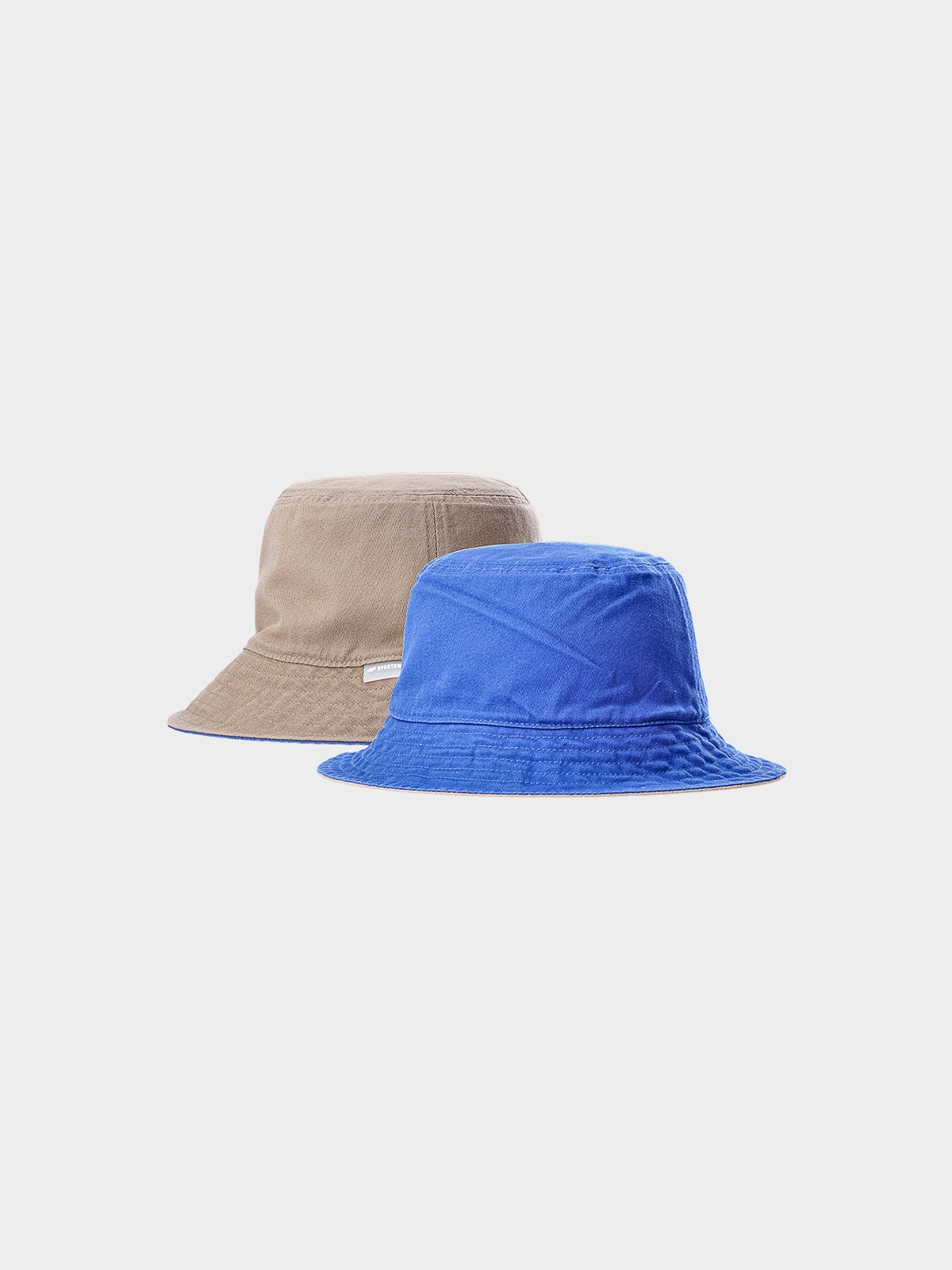 Pánský oboustranný bucket hat - béžový/modrý