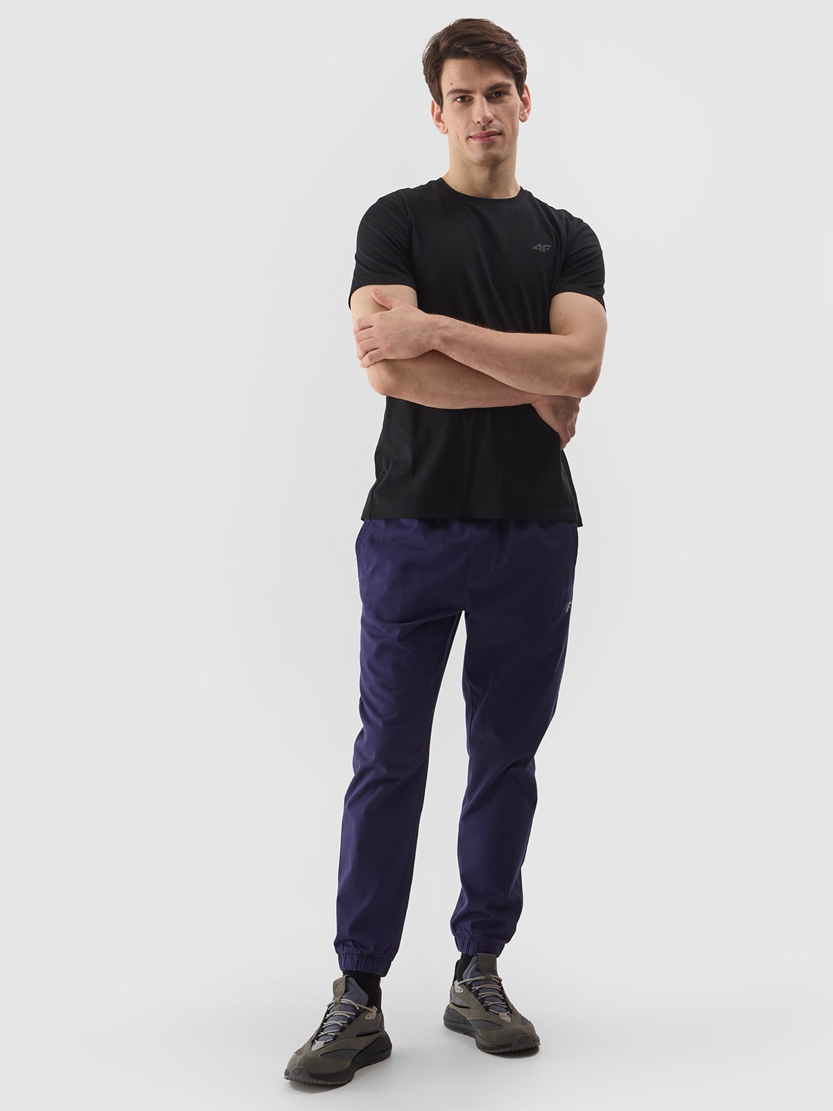 Pantaloni casual jogger pentru bărbați - bleumarin