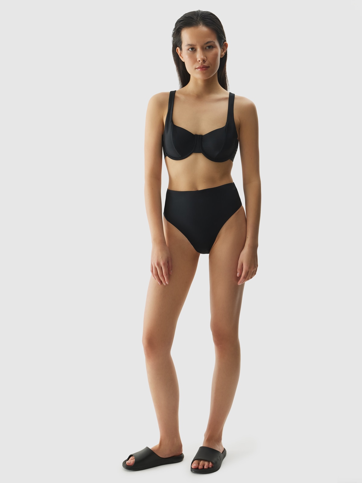 Slip de baie bikini pentru femei - negru