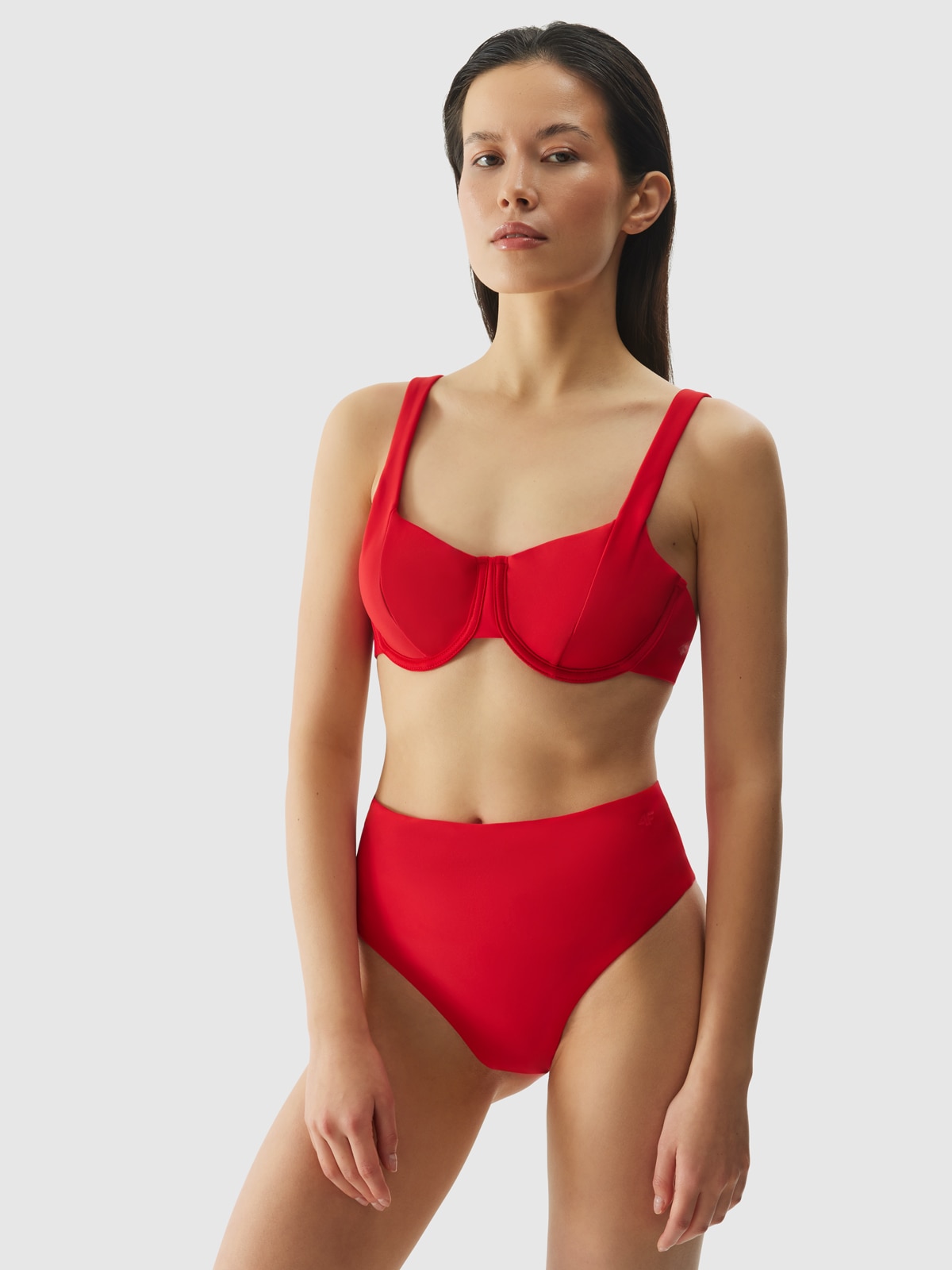 Top de baie bikini pentru femei - roșu