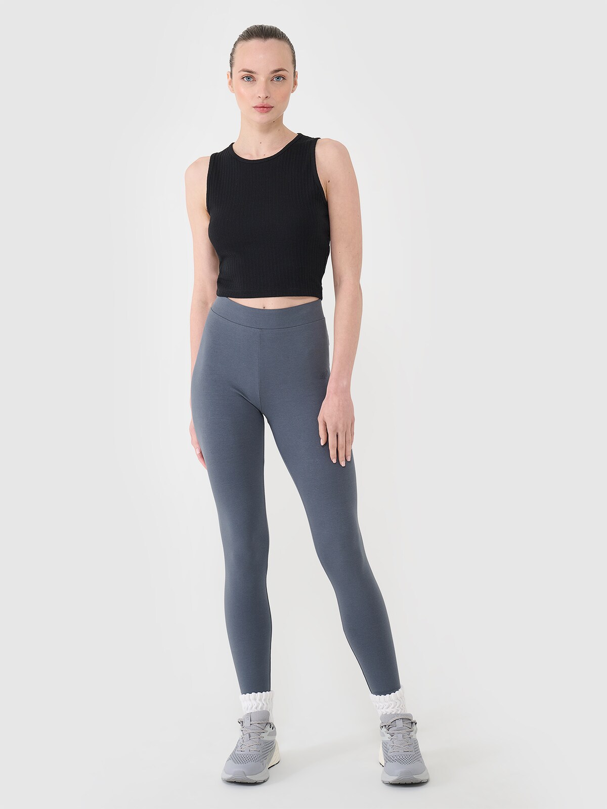 Colanți din tricot pentru femei - gri