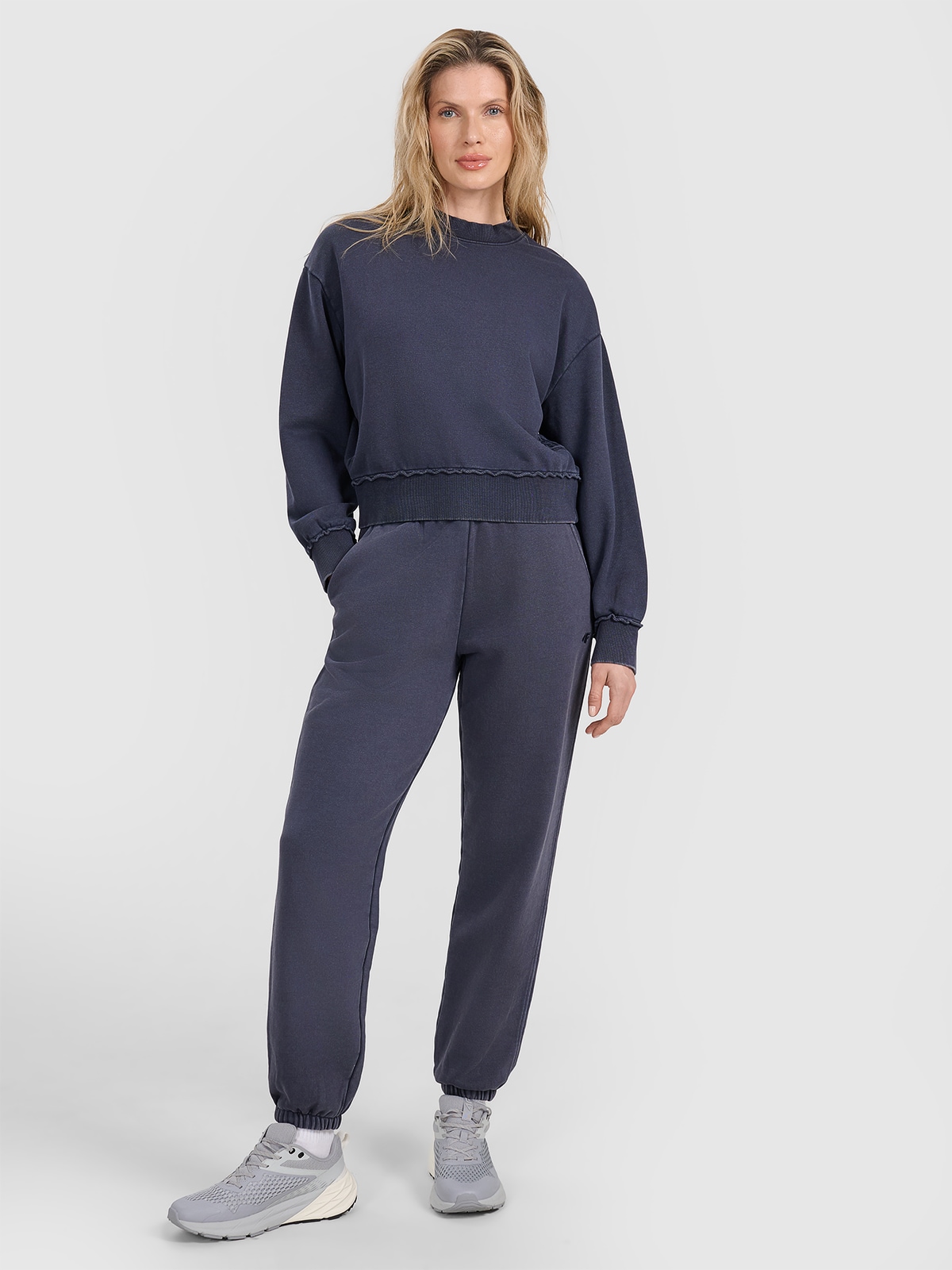 Pantaloni jogger de trening pentru femei - gri