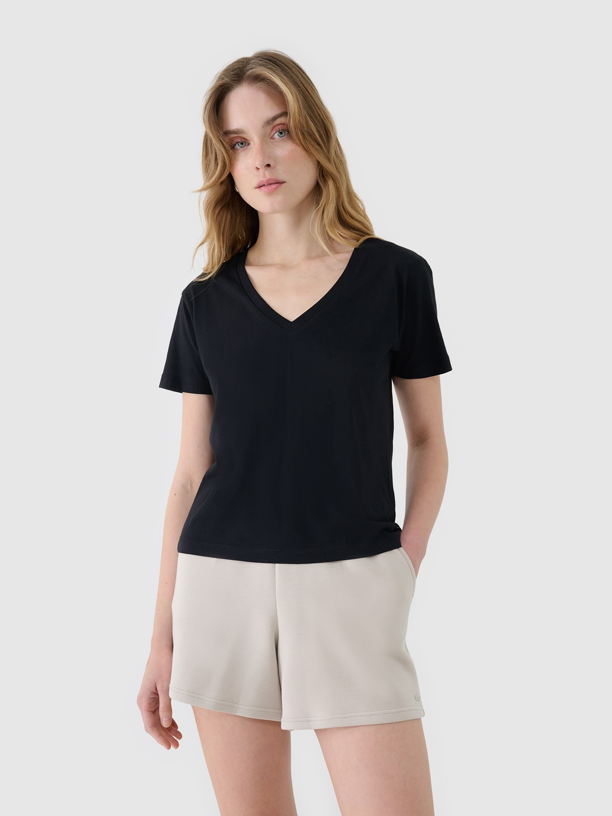 Tricou oversize cu modal pentru femei - negru