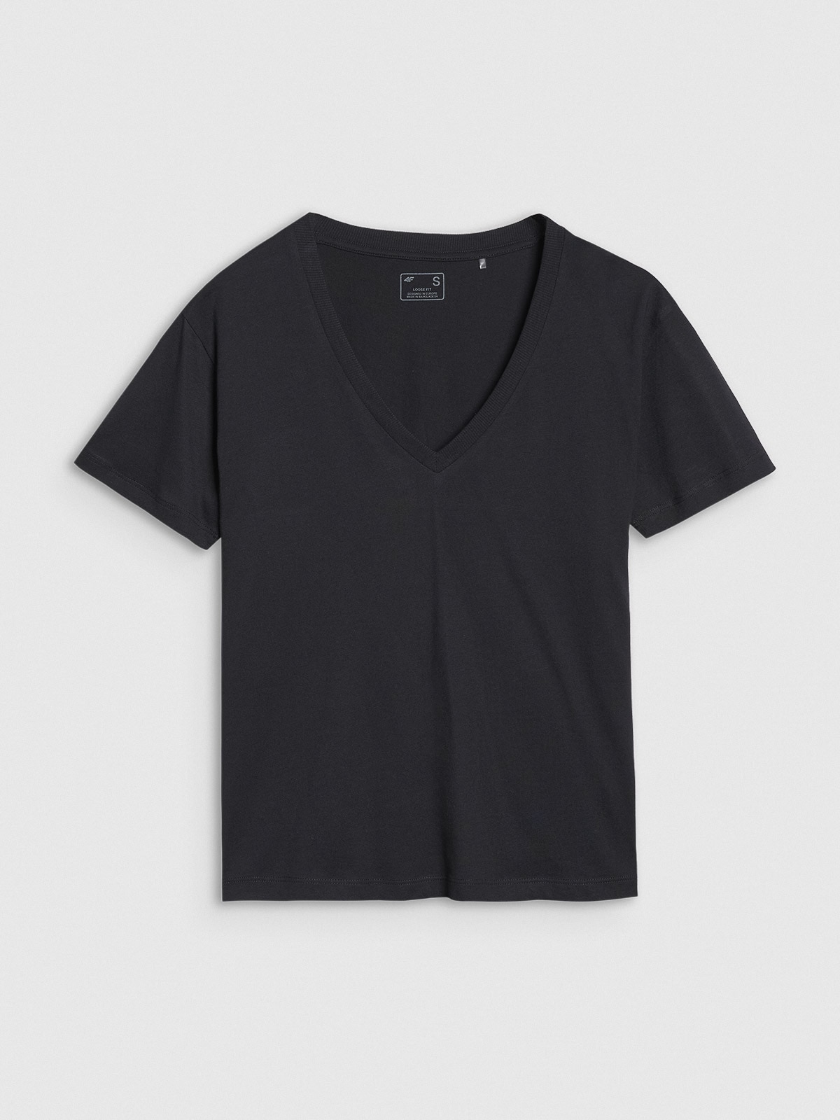 Tricou oversize cu modal pentru femei - negru