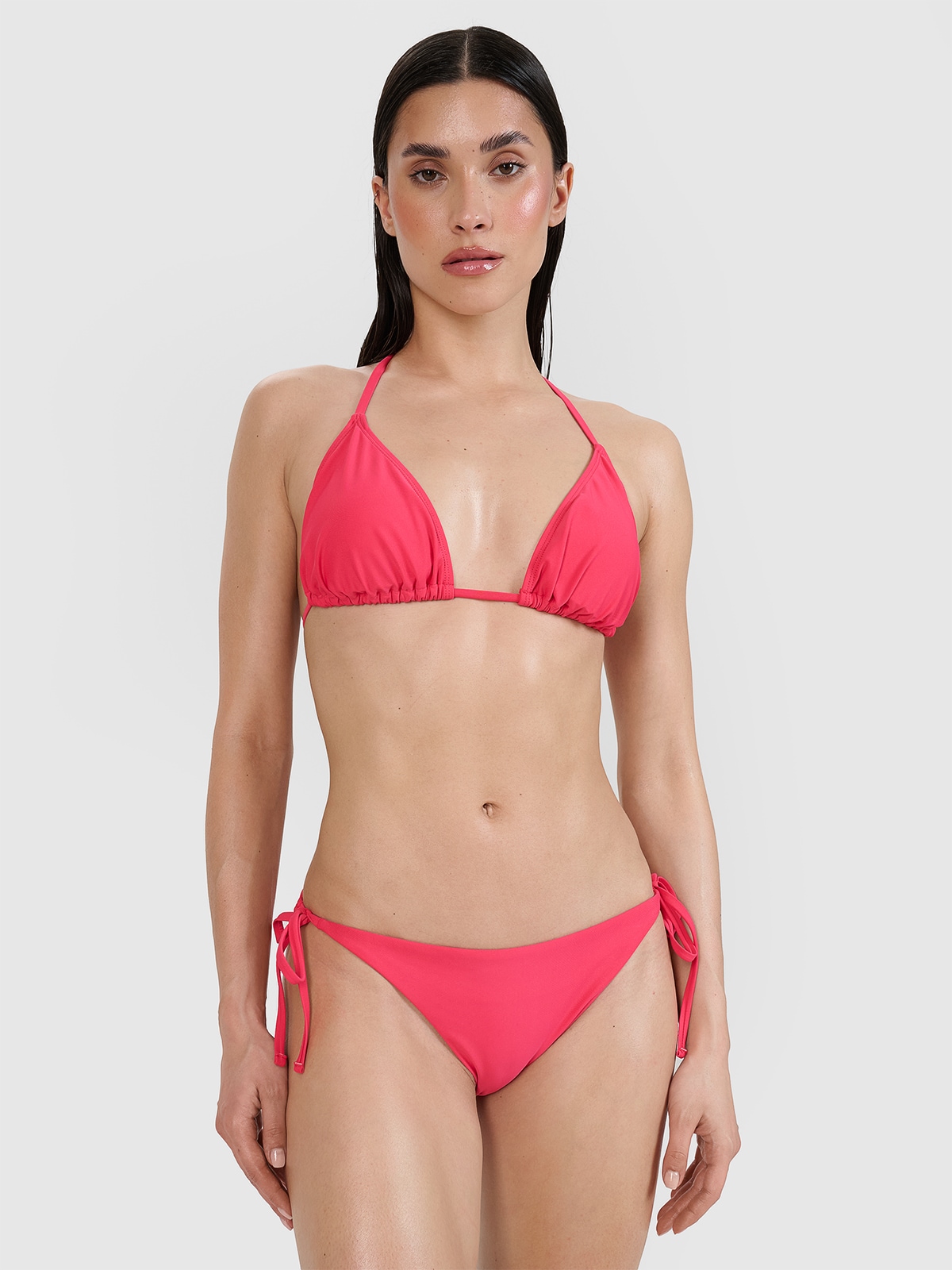 Top de baie bikini pentru femei - roz