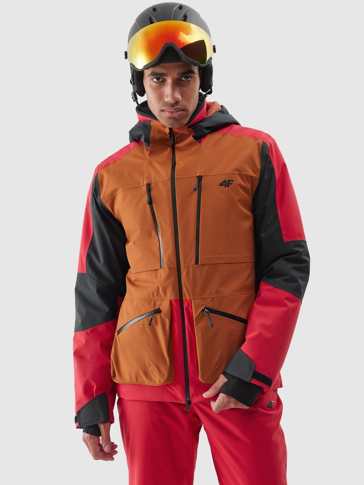 Pánská lyžařská bunda 4FPro membrána Dermizax 20000 - červená