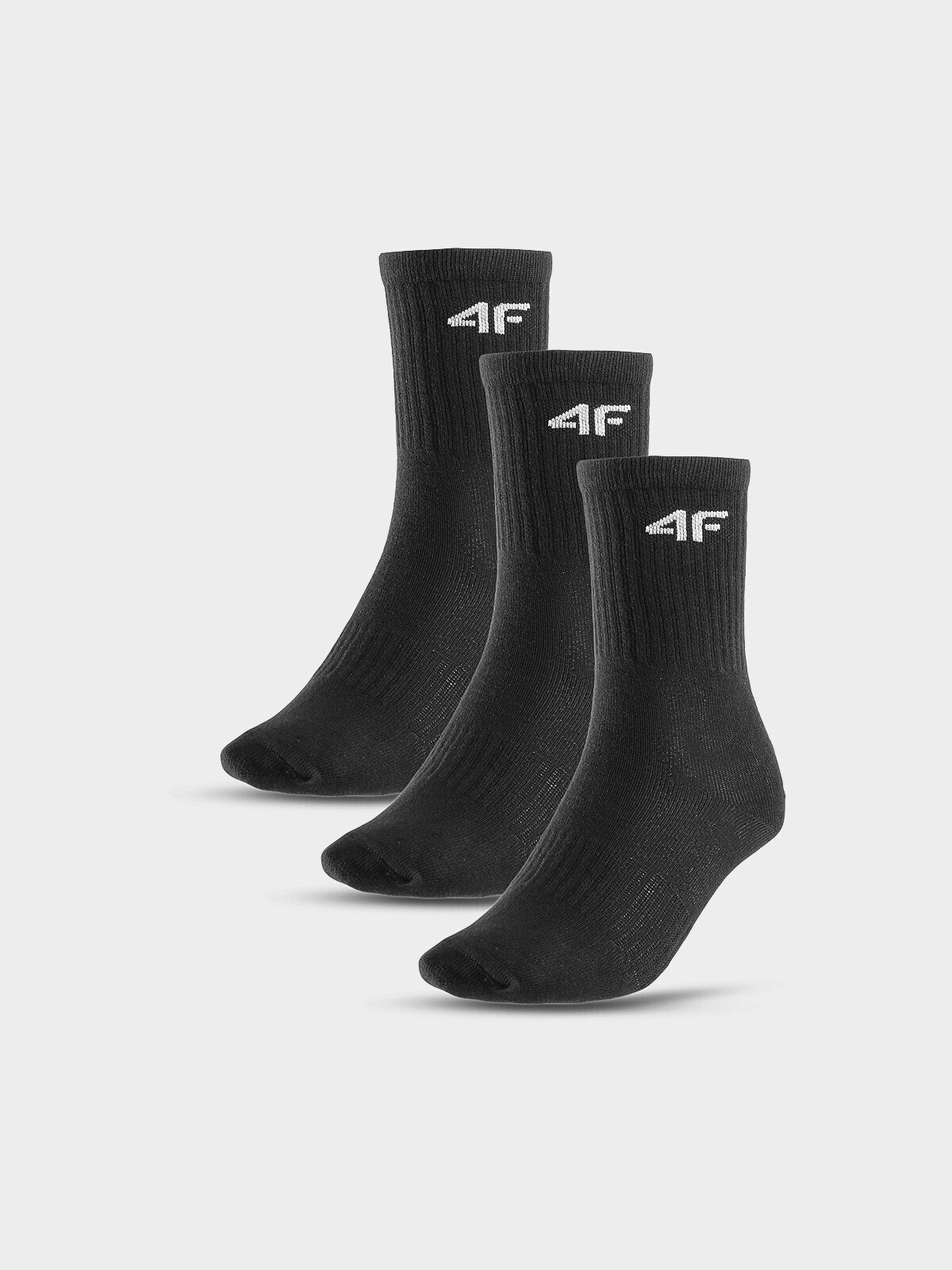 Șosete casual peste gleznă (3-pack) pentru copii - negre