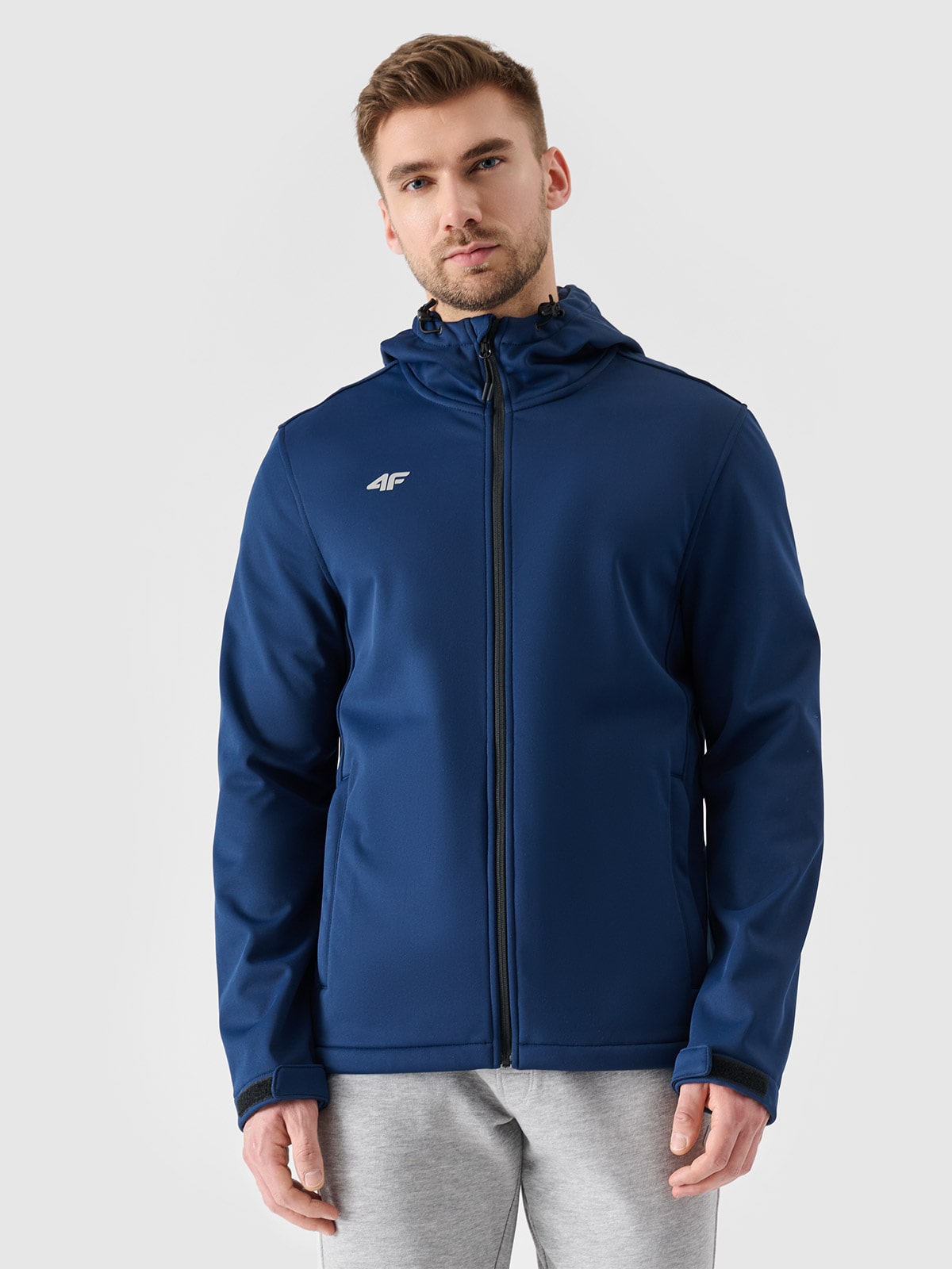 Geacă softshell anti-vânt membrană 5000 pentru bărbați - bleumarin