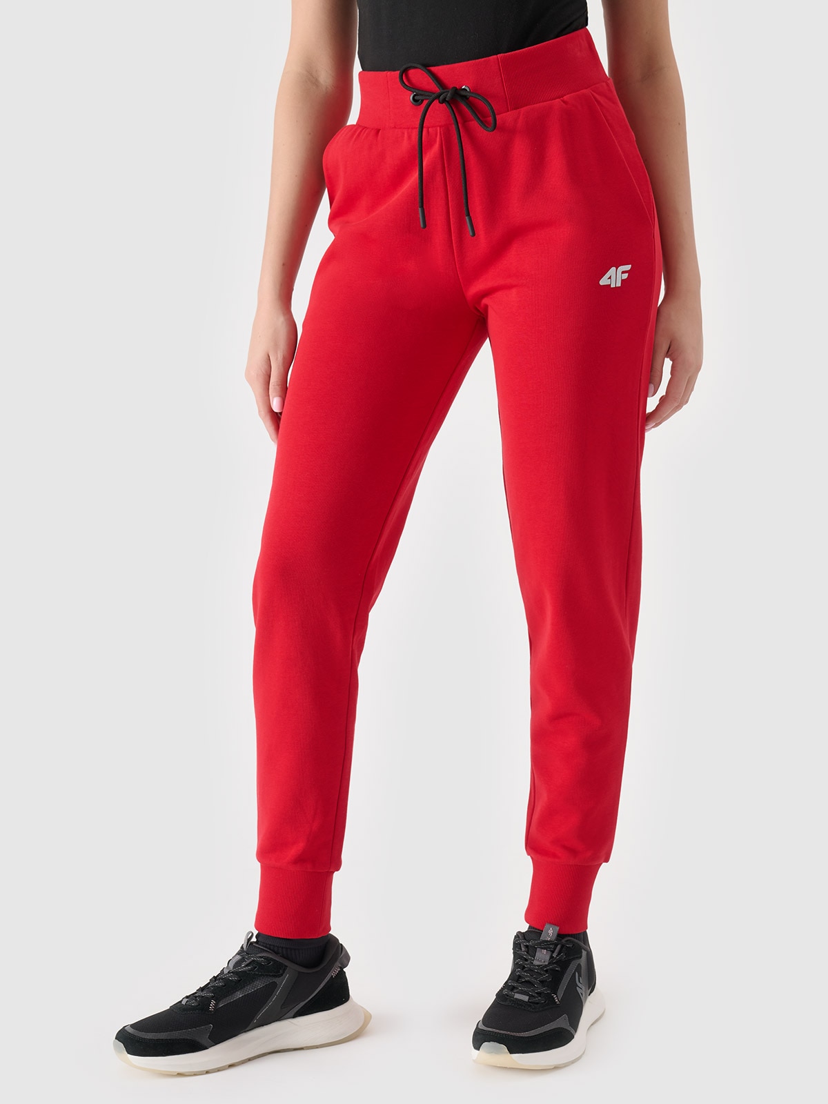 Pantaloni jogger de trening pentru femei - roșii