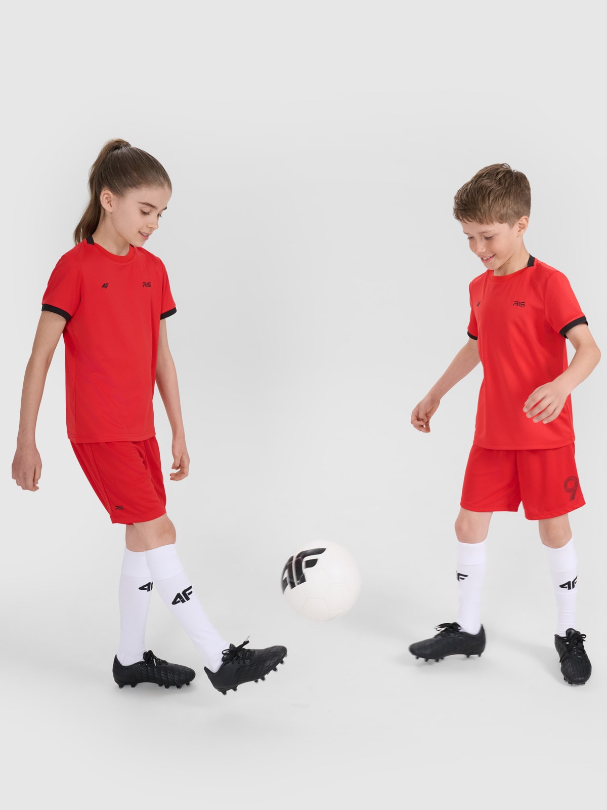 Tricou de sport pentru copii 4F JUNIOR x Robert Lewandowski - roșu