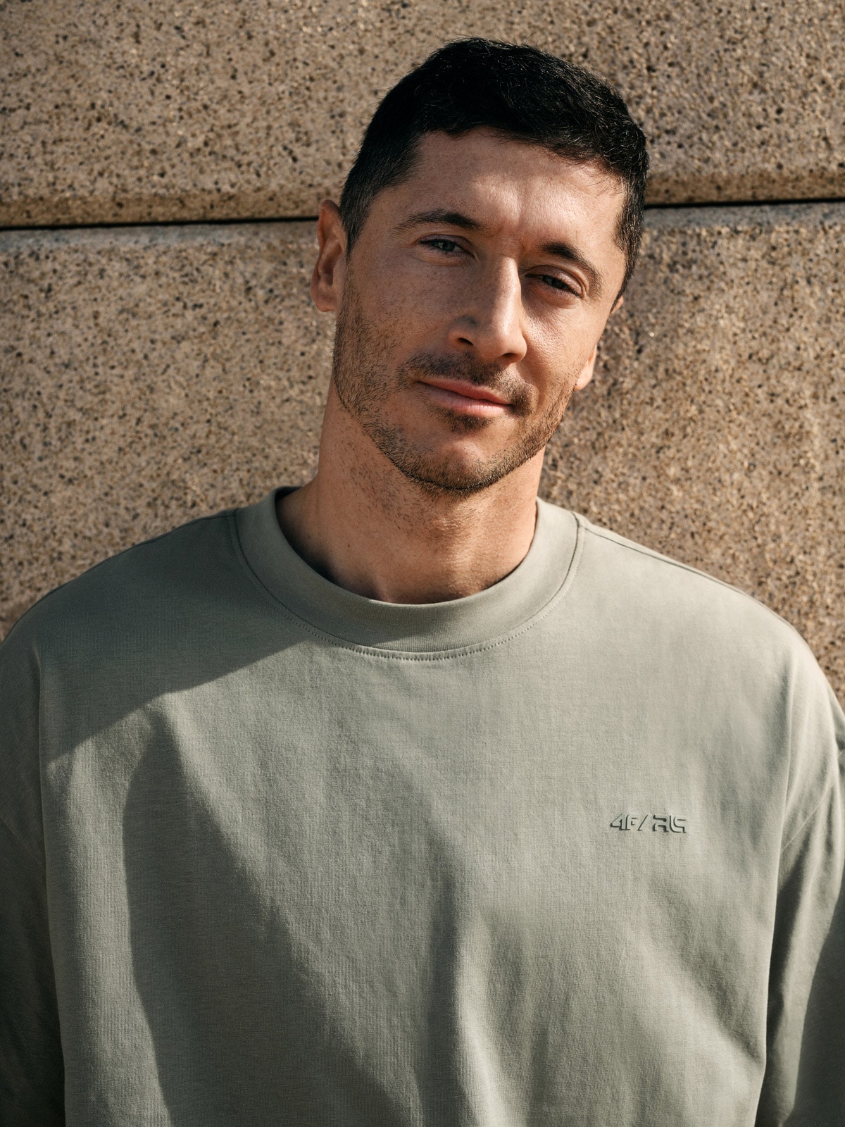 Tricou oversize din bumbac organic pentru bărbați 4F x Robert Lewandowski