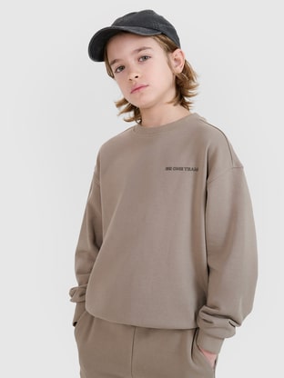 Sweatshirt ohne Kapuze für Jungen - beige