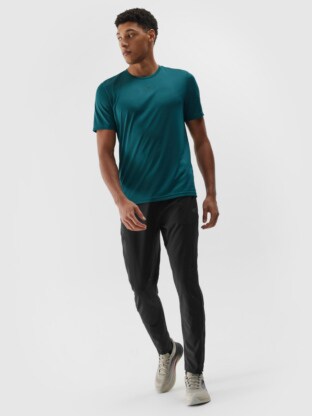 Men's quick-drying running pants - deep black