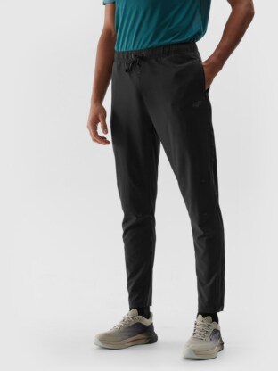 Men's quick-drying running pants - deep black