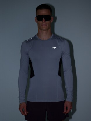 Men's Quick Dry Running Longsleeve - Gray