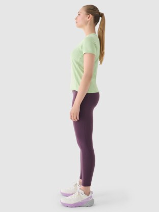 Women's High Waist Running Leggings - Purple