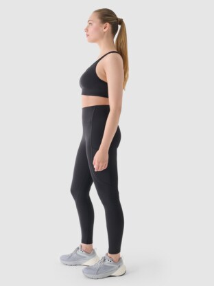 Women's High Waist Running Leggings - Gray