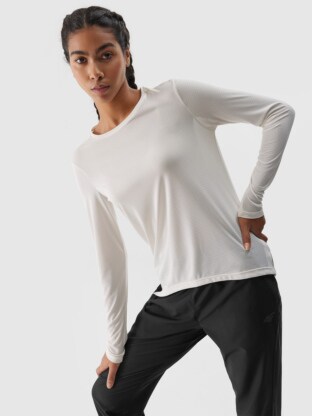 Women's quick-drying running longsleeve - white