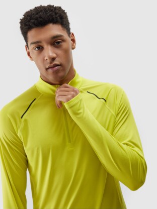 Men's quick-drying running longsleeve - green