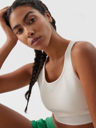 Women's quick-drying running top - off-white