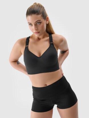 Women's high-support running bra - black