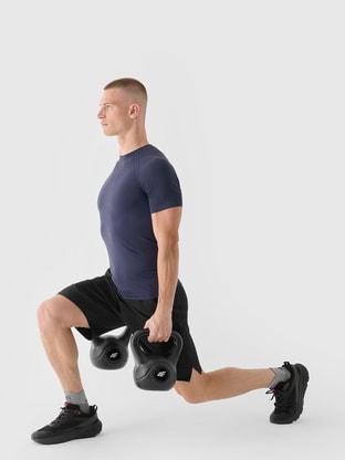 Men's 4F x Robert Lewandowski Quick-Dry Seamless Training T-shirt - Navy Blue